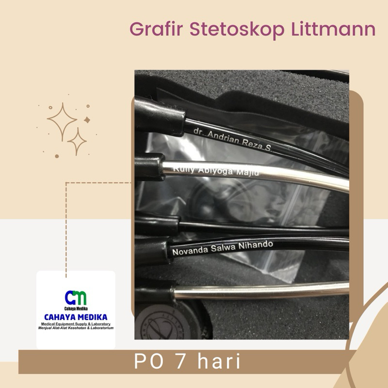 Grafir stetoskop Littmann Classic III/ Ukir grafir nama stetoskop/HARUS BELI DENGAN STETOSKOP