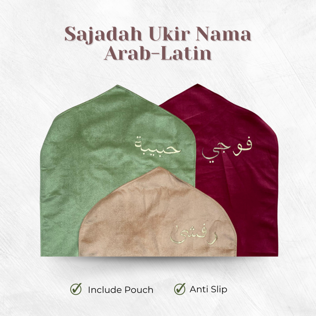 SAJADAH TRAVEL UKIR/CUSTOM NAMA