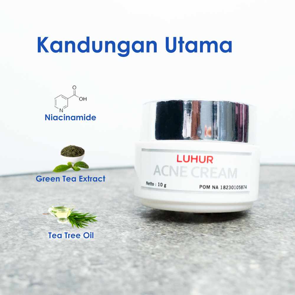 Acne Cream by Luhur Skincare Cream Totol Jerawat Parah Meradang Bpom