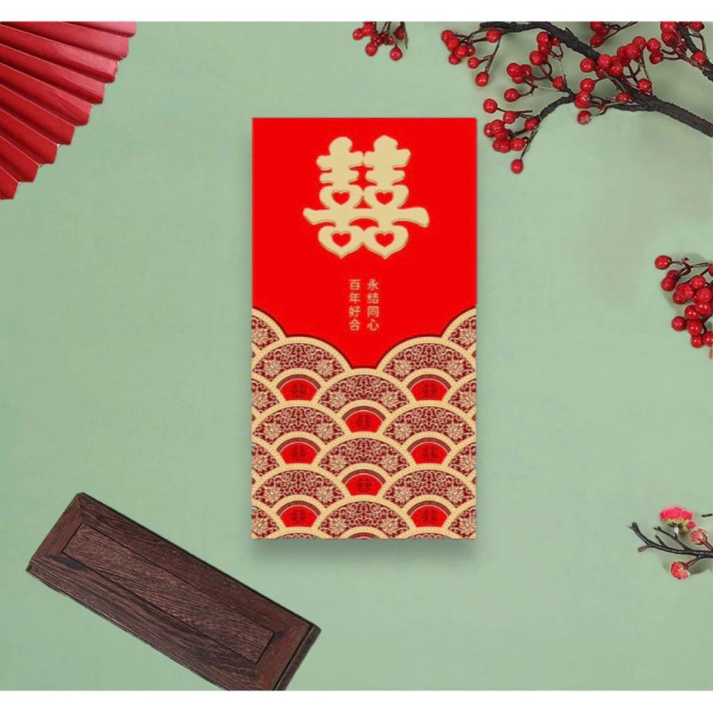 

ANGPAO / AMPAO SHUANGXI WEDDING TUNANGAN LAMARAN (Isi 6 lembar)