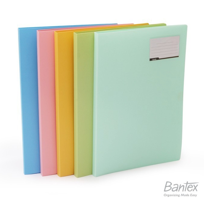 

Bantex Display Book Pastel Colour Folio/F4 40 Pocket Holder - 3185