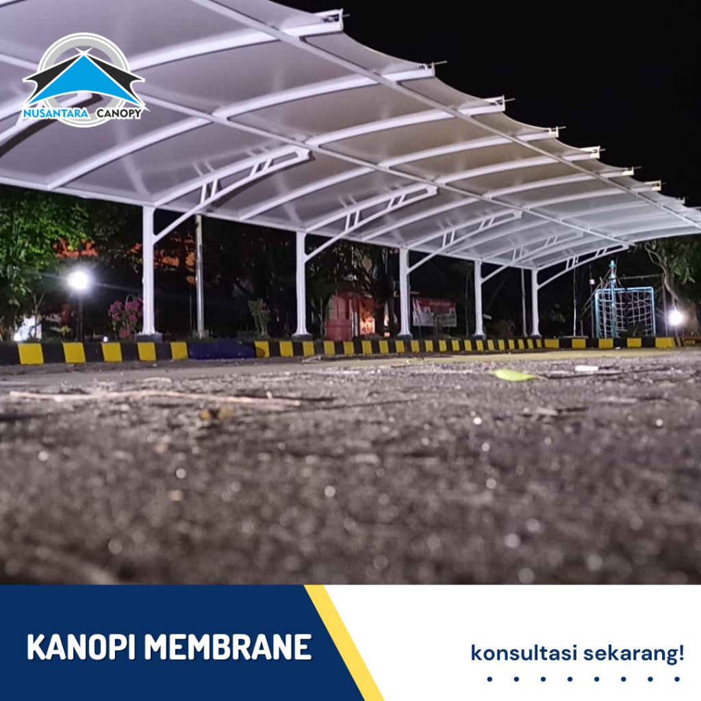 Kanopi Membran parkir area jakarta - Tenda membrane bergaransi - canopy atap membrane