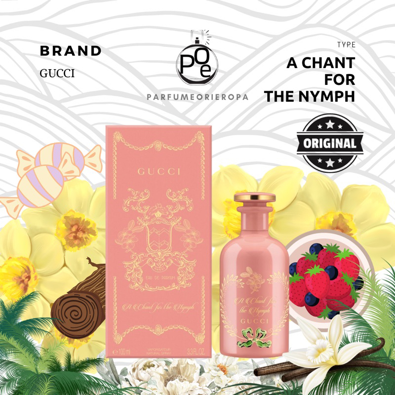 Parfum Unisex Pria Wanita Gucci A chant for the nymph original box seal 100ml EDP full size Parfume 