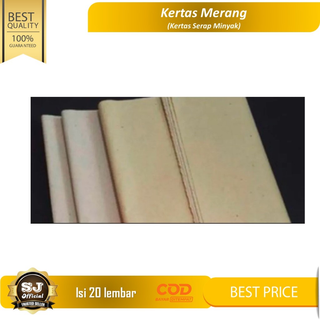 

KERTAS MERANG (isi 20 lembar) / Kertas Serap Minyak Uk 45,5cm x 63cm HARGA MURAH