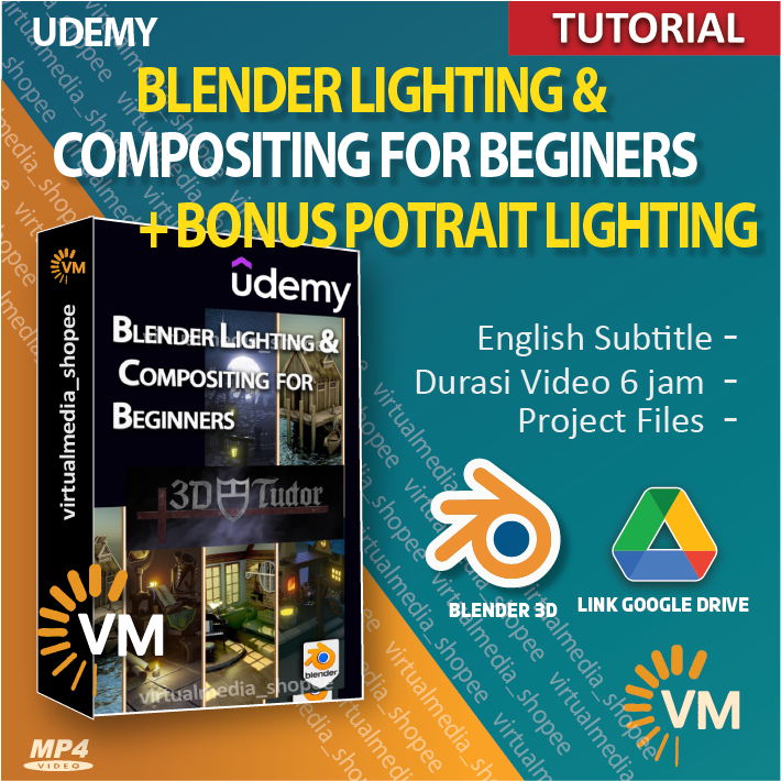 TUTORIAL 3D BLENDER LIGHTING & COMPOSITING FOR BEGINNERS RENDER CYCLES EEVEE BELAJAR CAHAYA PEMULA
