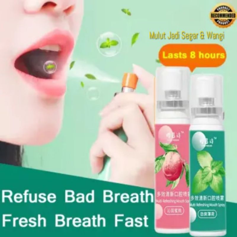 Spray Parfum Mulut 20ml / Spray Pewangi Mulut Tahan Lama Penghilang Bau Mulut Permanen