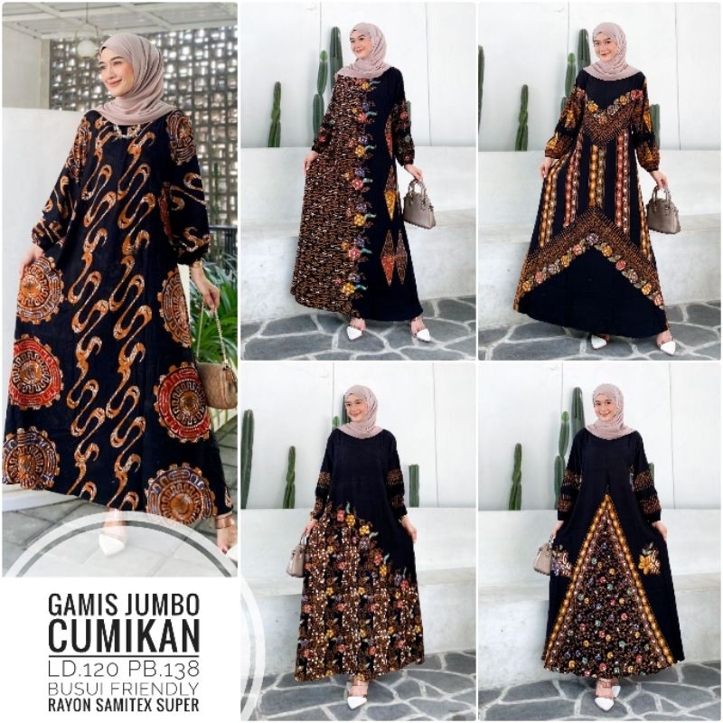 PROMO BISA COD GAMIS KLOK JUMBO CUMIKAN BATIK BABAR PINDO BARPIN COLET PEKALONGAN