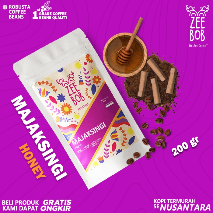 

ZEEBOB Coffee Kopi Robusta Majaksingi Honey 200g