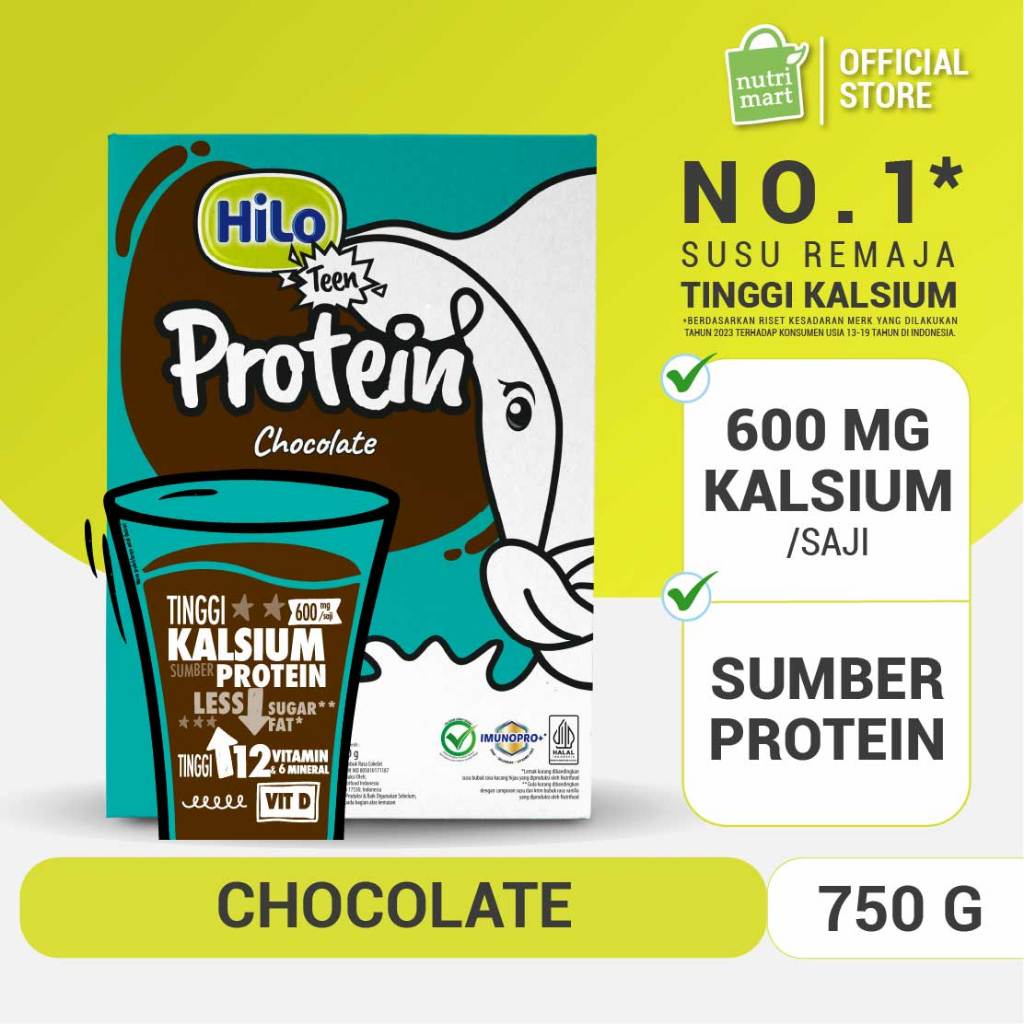 

Hilo Teen Chocolate 750 gram - Susu Tinggi Kalsium Rendah Lemak