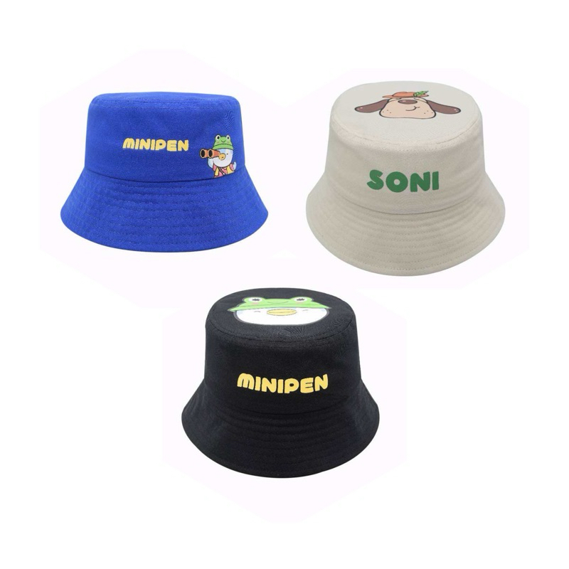 PROMO Mini family kid’s bucket hat / topi anak lucu miniso