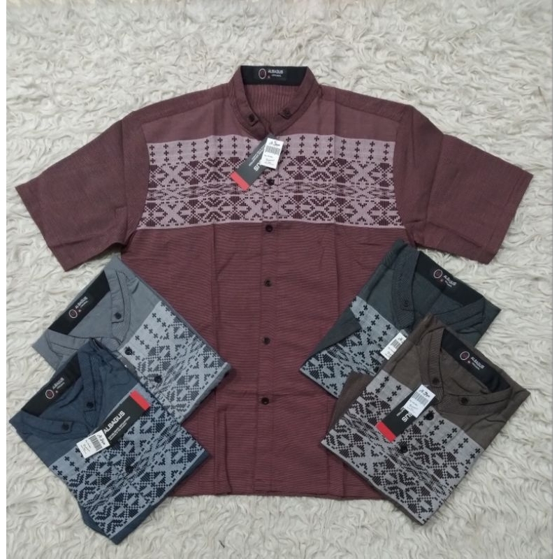 Baju Koko Al bagus/Baju Muslim pria lengan pendek