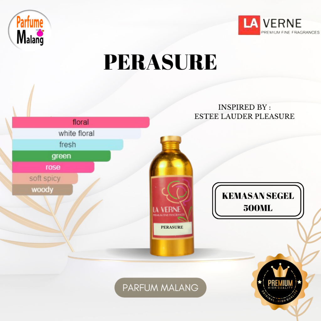 BIBIT PARFUM MURNI LA VERNE KEMASAN 500ML SEGEL | PERASURE Inspired By ESTEE L PLEASURE | BEST | SEL