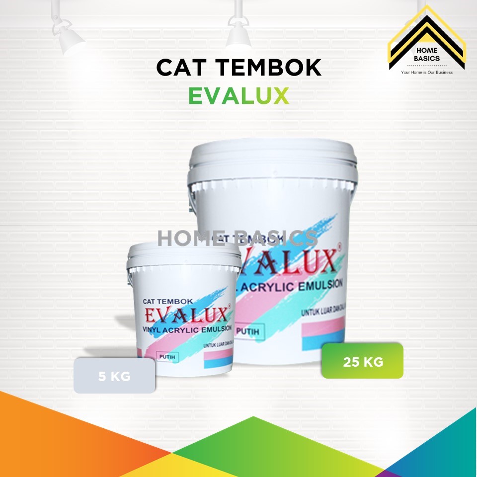 Cat Tembok Murah Evalux Putih 25 kg / Pail / Cat Dinding / Cat Air