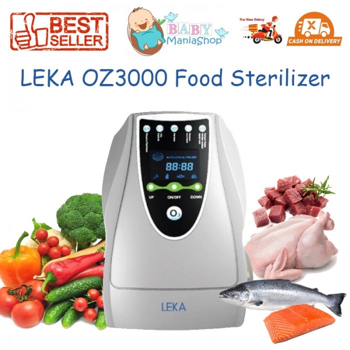 LEKA OZ3000 Food Sterilizer Ozone Fruit Vegetable Wash Cuci Buah Sayur Daging Anti Bakteri Anti Viru