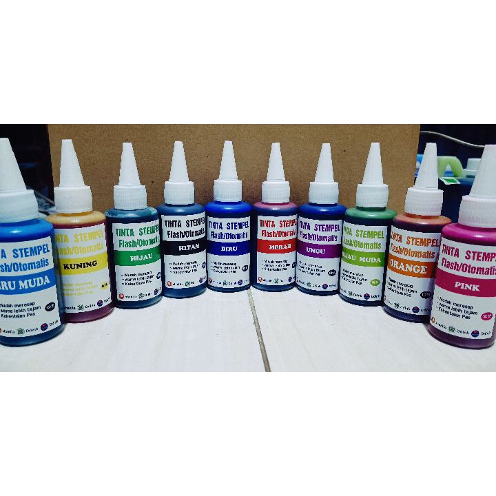 

Model Terkini TINTA STEMPEL WARNAFLASH 1ML ALL VARIANT WARNA BEST QUALITY