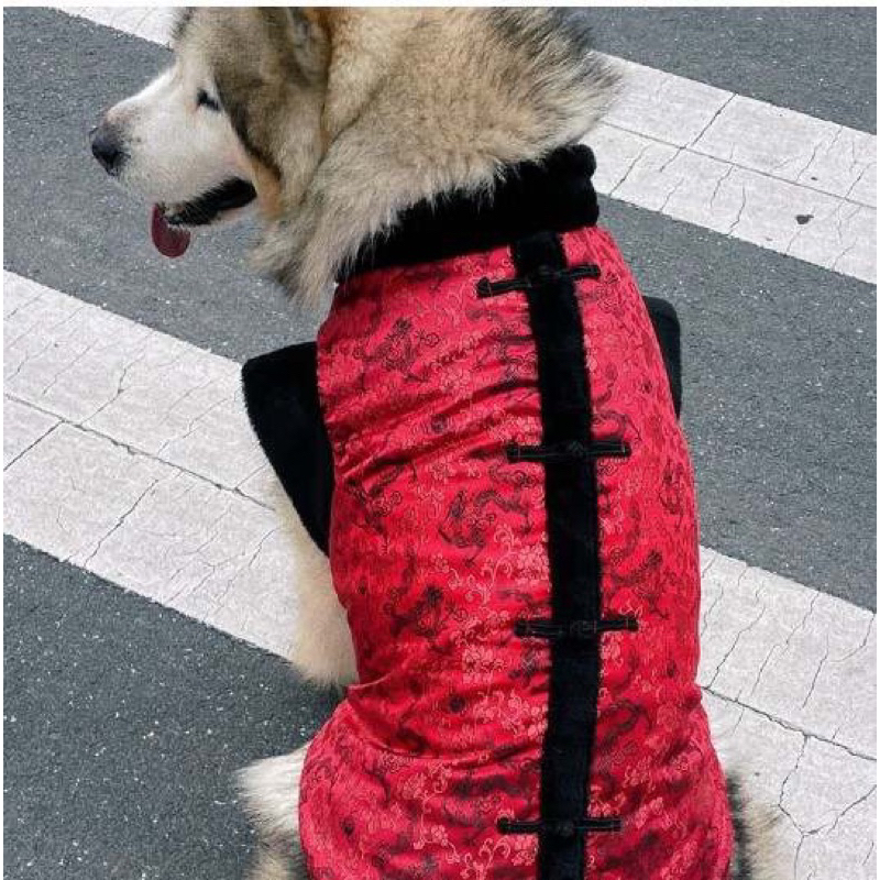 PET TREE • ( 3XL ONLY ) Qibao Jumbo Anjing Besar Baju Imlek Sincia Konyen Golden Malamute Husky Pitb