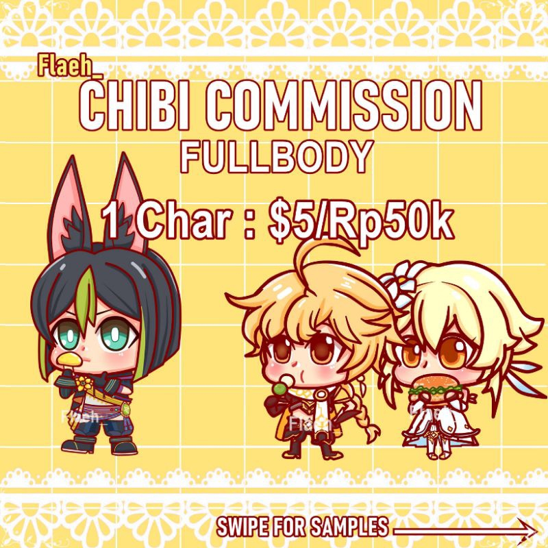 Chibi Commission/Jasa Gambar Chibi Anime