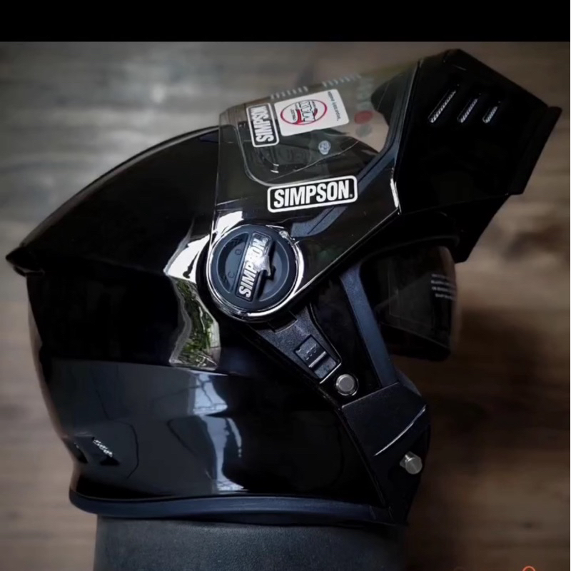 HELM SIMPSON DARKSOME BLACK MODULAR HELMET