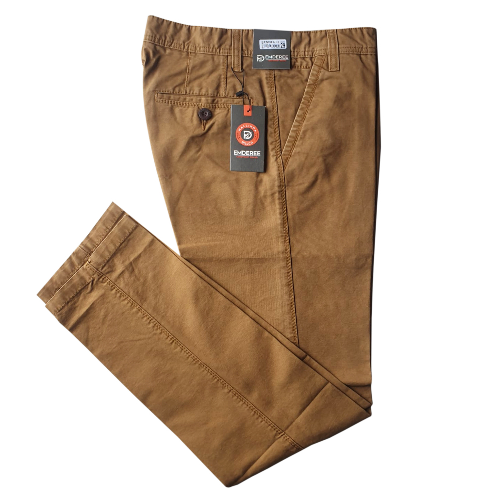 EMDEREE - Celana Panjang kanvas original premium warna oren limited edition COD