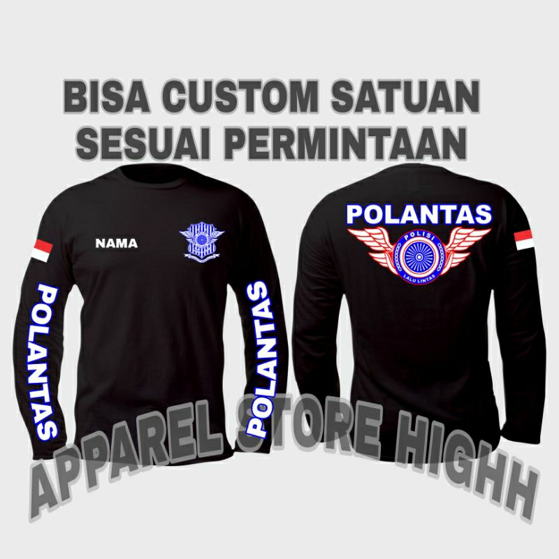 Kaos Logo Polantas Polisi Lalulintas / Baju Polisi Lantas / Atasan Pria Wanita Polantas Polisi Lalul