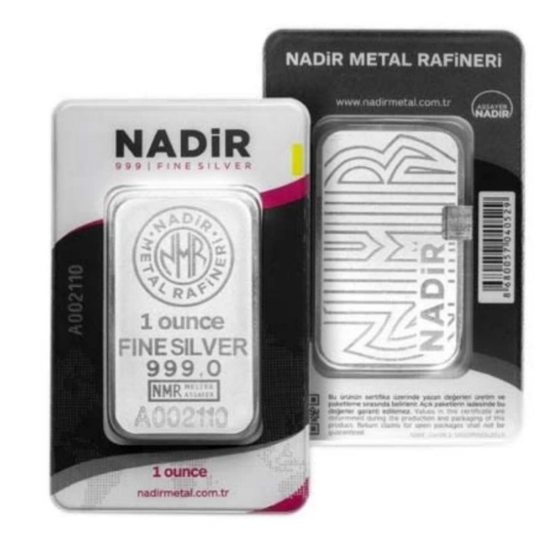 Perak batangan Nadir refining turki 1 oz silver bar