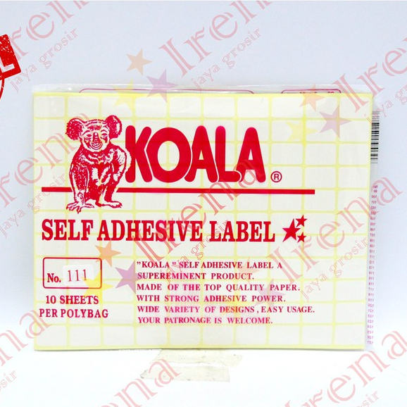 

label sticker koala 111