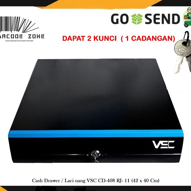 Best Product CASH DRAWER LACI UANG KASIR VSC CD4 43 x 4 Cm  RJ11 OTOMATIS AUTO  MANUAL KUNCI