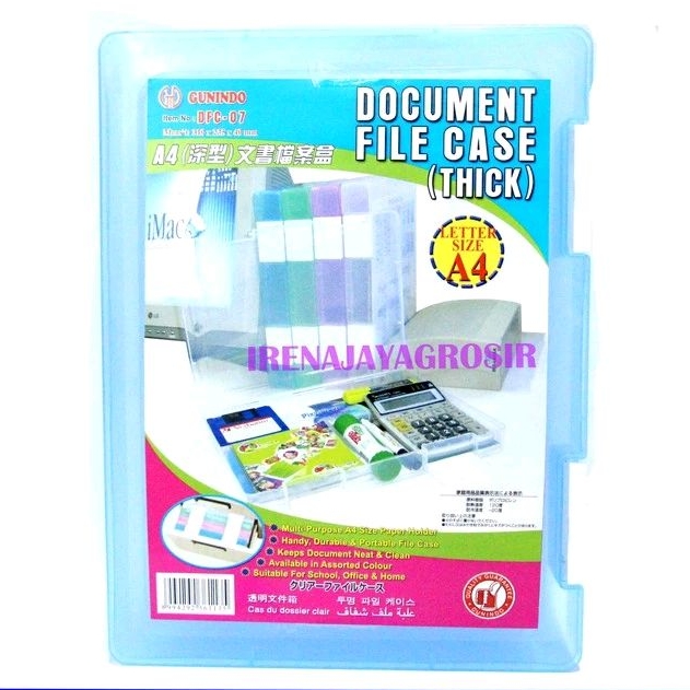 

GUNINDO FIL CAS DOCUMNT transparant ukuran A4 box fil plastik dfc 007