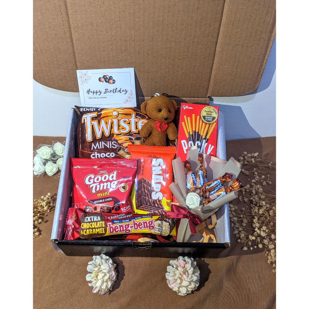 

Hampers Snack Box Kado Ulang Tahun Pacar Gift Box Hari Ibu Hadiah Pacar Anniversary Kado Murah Hari Guru Kado Cewek Cowok Set Kado Anak Buket