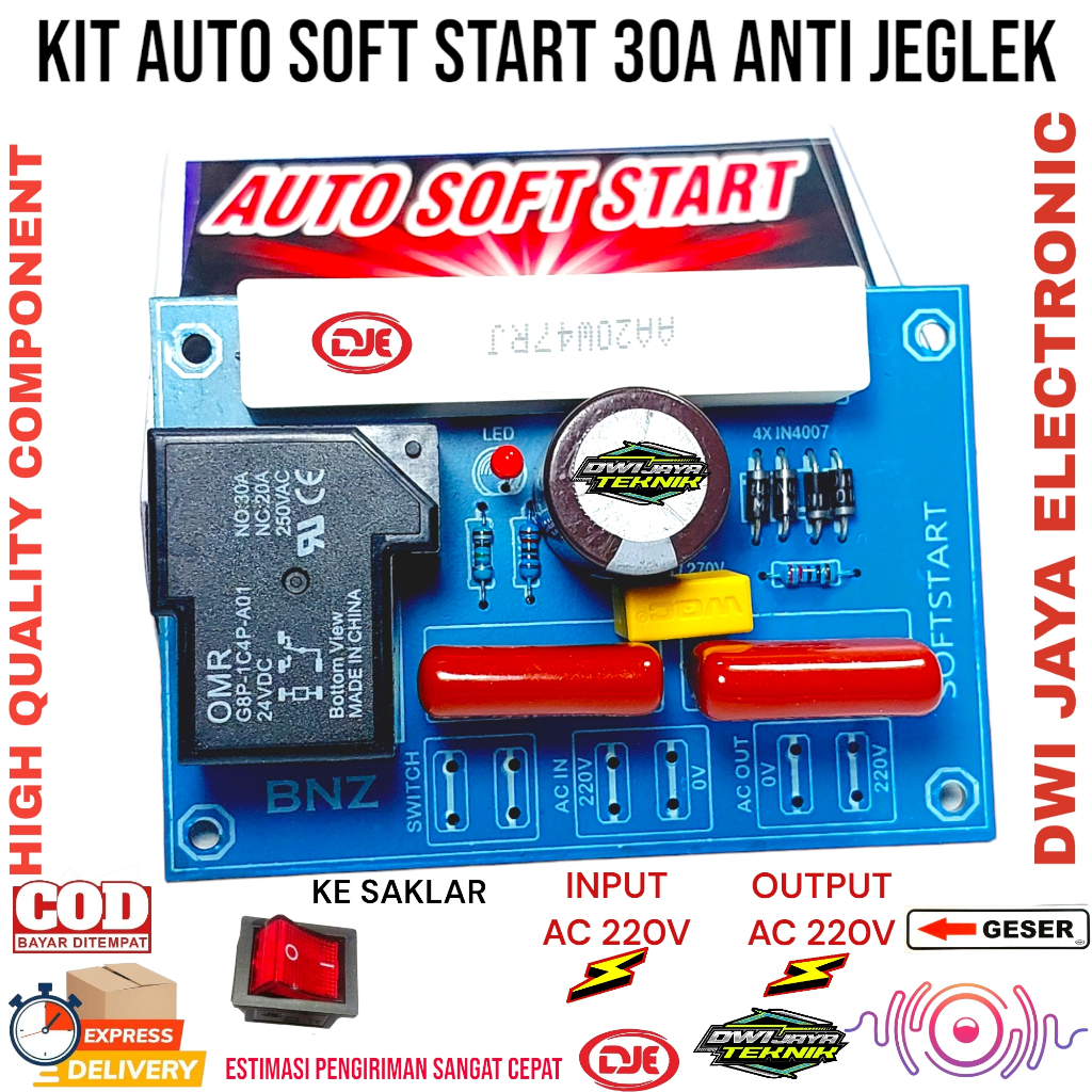 KIT SOFTSTART SOFT START RELAY (anti jeglek) 30A