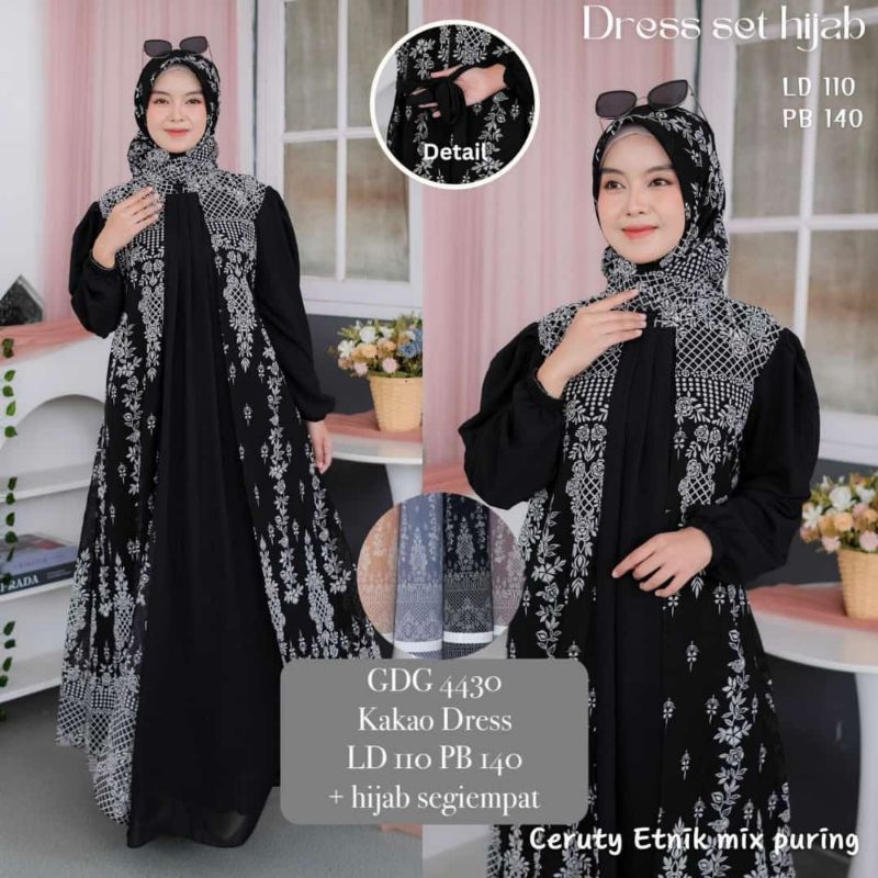 GAMIS CERRUTY SYARI MOTIF / GAMIS SET KHIMAR / GAMIS BUSUI / GAMIS BABYDOLL / GAMIS CERUTI BUNGA