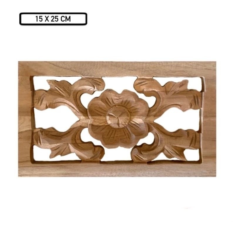( 15 × 25 ) Kepingan Loster Kayu Jati | Dekorasi Dinding Bermotif | Ventilasi Udara Kayu | Loster Ka
