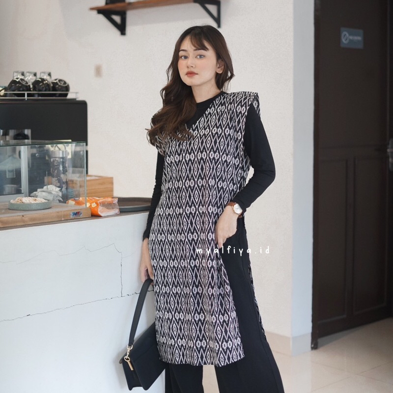 Long Vest | Long Vest Motif | Long Vest Batik | Rompi | Outer | Atasan Wanita