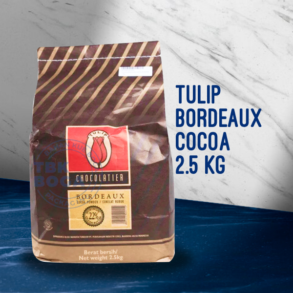 

Tulip Bordeaux ( 2.5 kg ) Bubuk Cocoa Cacao Kokoa Kakao Dark Coklat Powder