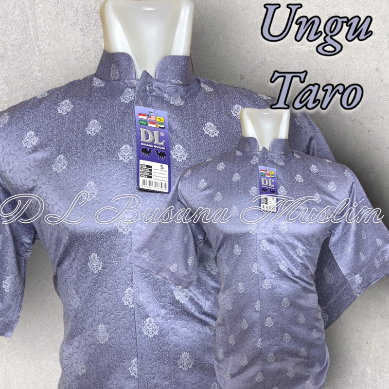 Baju Koko Pria Warna TARO Motif Wayang‼️Baju Muslim Pria, Baju Koko DL, DL Busana Muslim,Baju Muslim