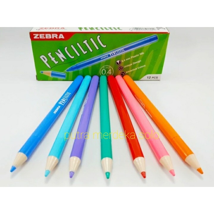 

Pulpen Penciltic Zebra - Pulpen Warna Pencil Tic Zebra 0.4mm