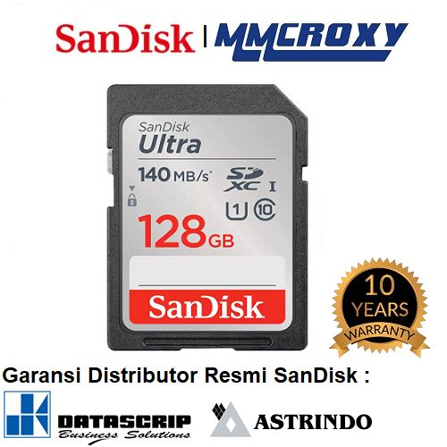SanDisk Ultra SDXC Card 128GB Class 10 - SDcard 128GB SDXC