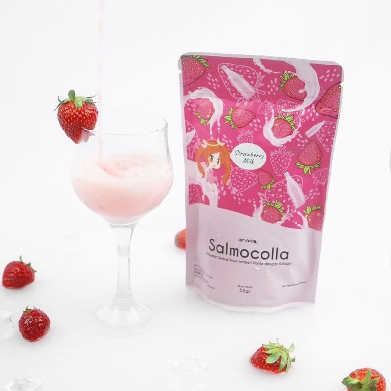 

Arvven Salmocolla Minuman Serbuk Rasa Strawberry Vanilla Dengan