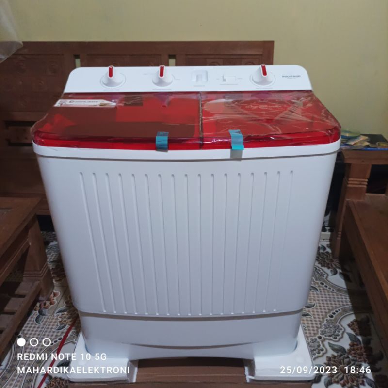 MESIN CUCI POLYTRON PWM 801R 8Kg 2 TABUNG