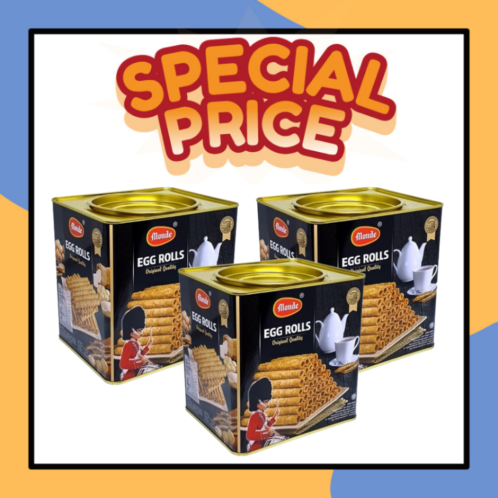

Egg Rolls Monde kemasan Kaleng 600gr Snack Stick Roll Camilan