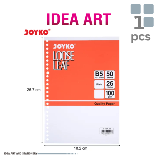 

Joyko Loose Leaf Polos B5-100PL 50 Sheet / Pak