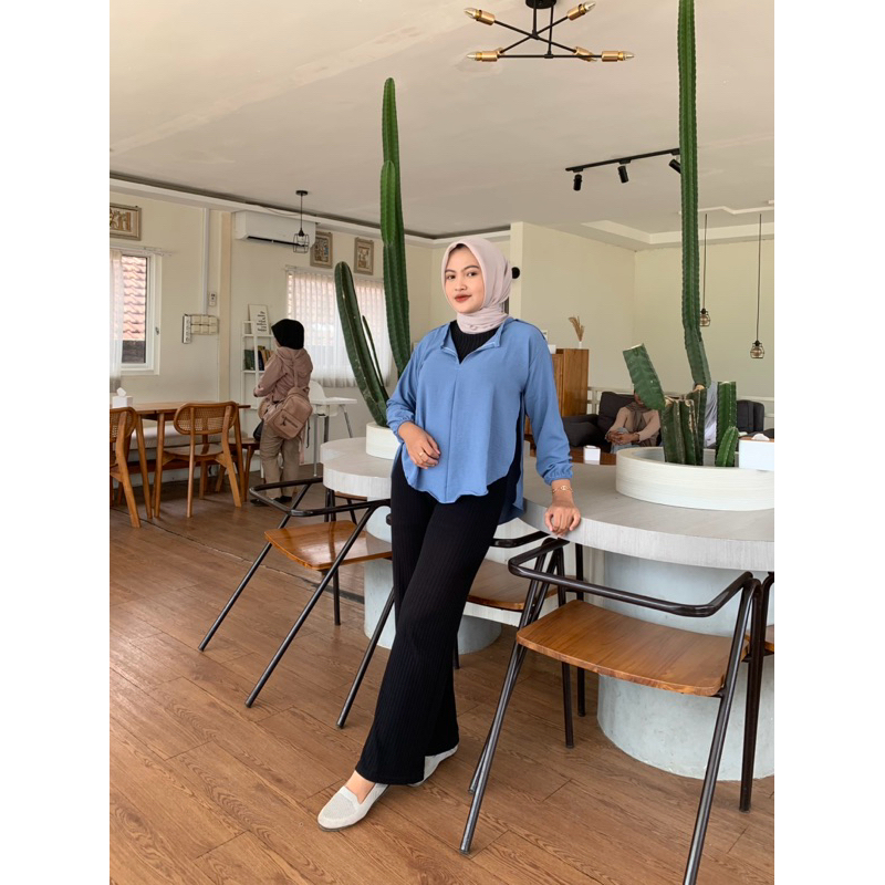 LIVIA BLOUSE/ KEMEJA POLOS/ OUTER LANGSUNG KONVEKSI