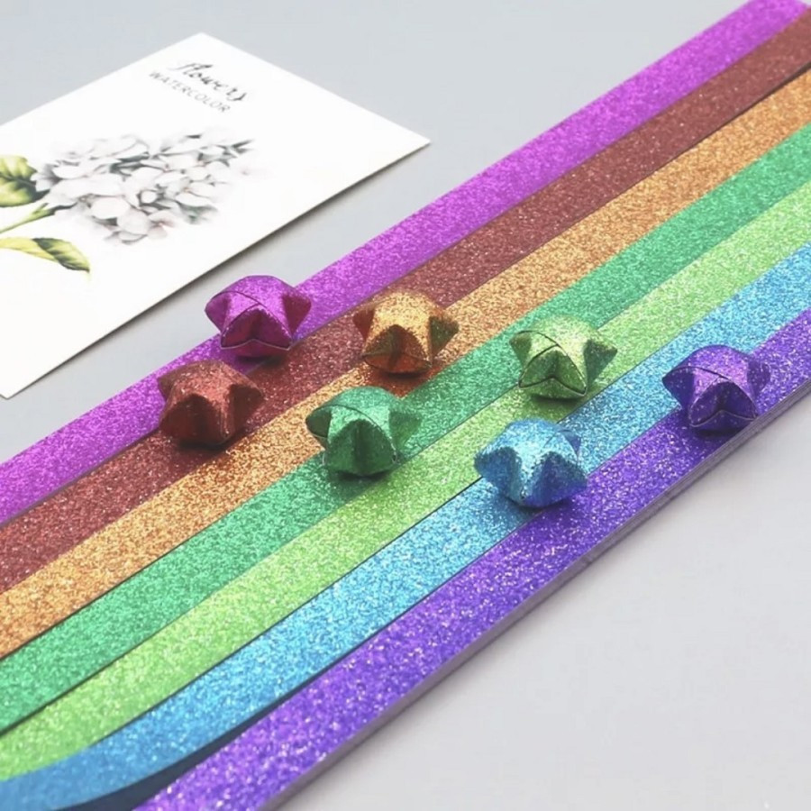 

PAKET Star Paper Glitter Kertas Bintang Gliter Blink Bling 18 Warna RANDOM Dekorasi Pajangan Origami Lipat Melipat Kerajinan Tangan Stars Lucu Unik Rainbow Full Colour Decoration DIy Hias Hiasan 10gr Kilau Menghias Mainan Pernak Pernik Pentacle Malang