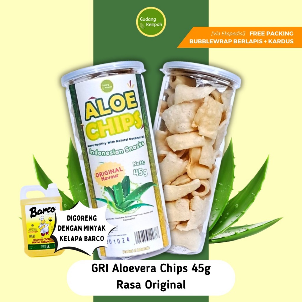 

Aloevera Chips KERIPIK Aloevera Goreng minyak kelapa