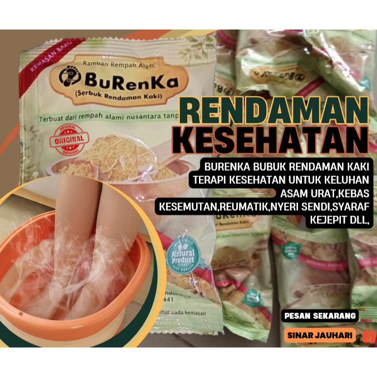 BURENKA TERAPI RENDAMAN KAKI HERBAL ORIGINAL 100%
