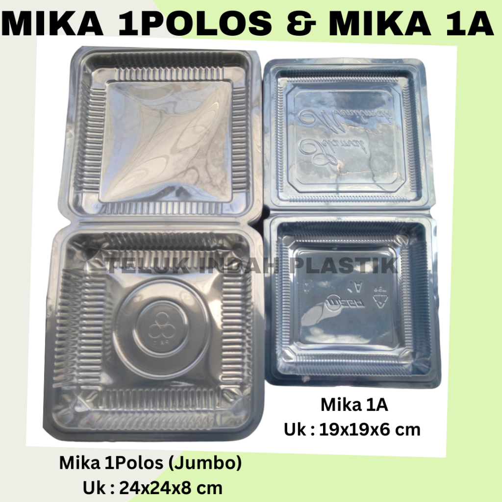 PLASTIK MIKA KUE UKURAN 1A JUMBO / MIKA KOTAK MAKANAN BESAR / BOX MIKA KUE BOLU BESAR