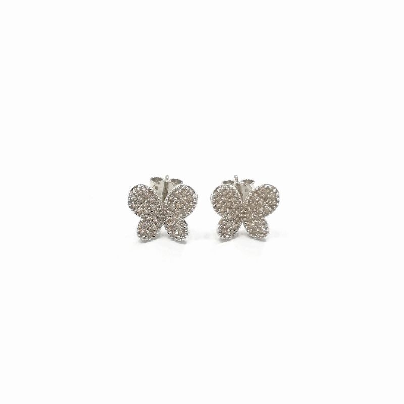 Giwang/Anting Kupu-kupu Tusuk Berlian Diamond Asli (DE 1999)