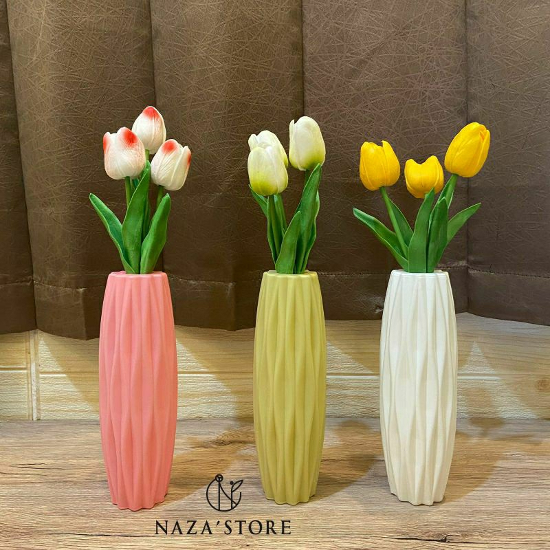 Vas MARS Plastik Pot Bunga Minimalis