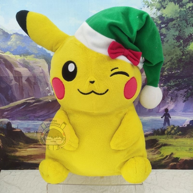 Boneka Pokemon Pikachu Christmas Jumbo