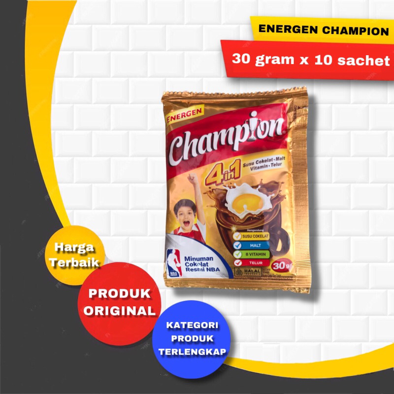 

Energen champion Susu Rasa Coklat Malt Sereal Telur